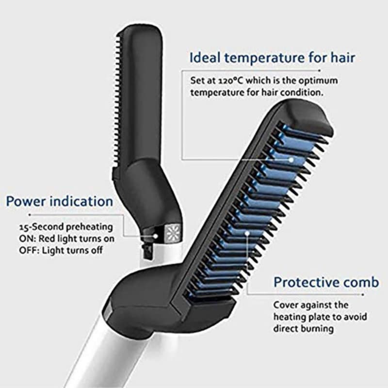 Multifunctional Hair Comb Brush Beard Hair Straighten Comb Quick Hairstyle