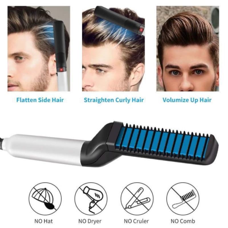 Multifunctional Hair Comb Brush Beard Hair Straighten Comb Quick Hairstyle