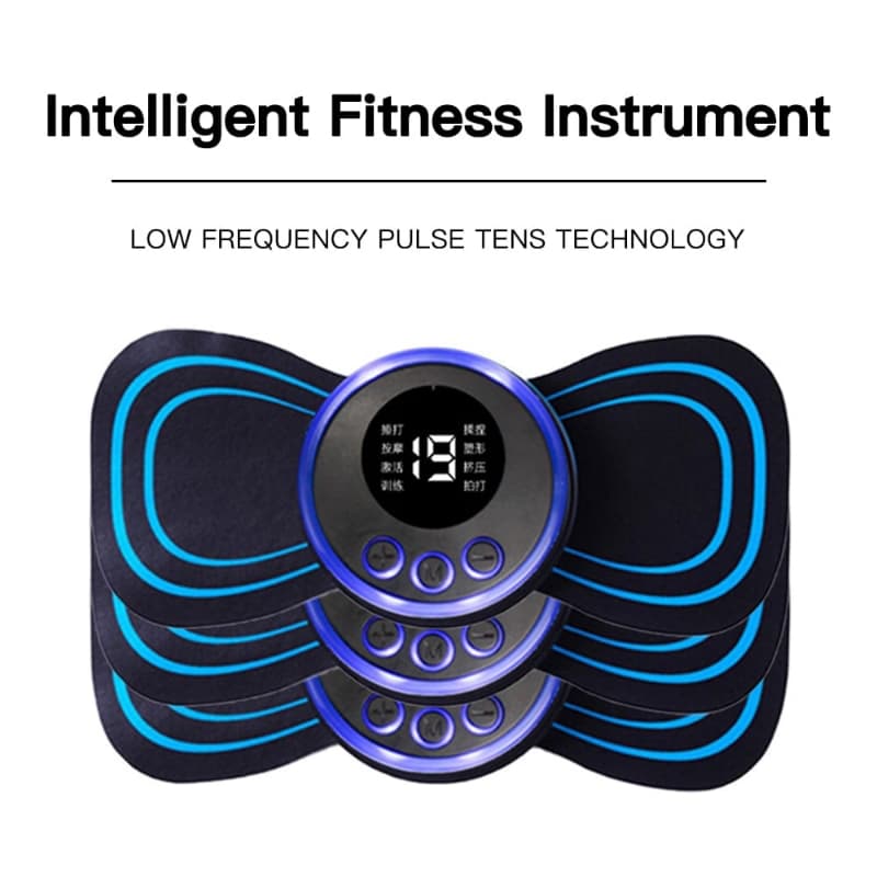 EMS Butterfly Neck Rechargeable Massager Electric Neck Massage EMS Cervical Vertebra Massage Patch for Muscle Pain Relief